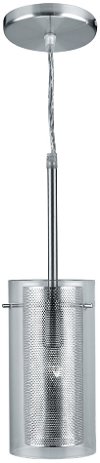 Polished Steel One-Light Mini-Pendant - Wick