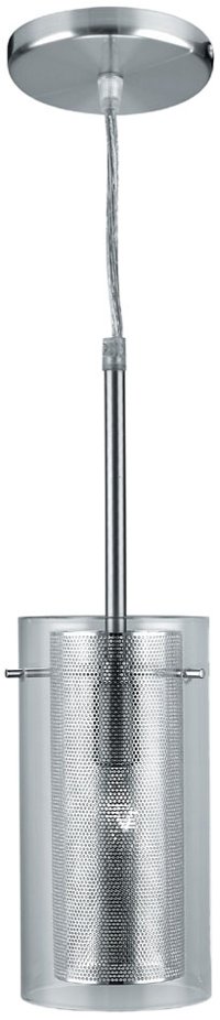 Polished Steel One-Light Mini-Pendant - Wick