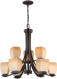 Dark Bronze Nine-Light Chandelier - Orazio