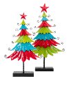 28 Inch Colorful Metal Christmas Tree on Stand
