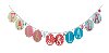 Multi Color Fa La La La La Banner with Gift Box