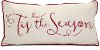Beige and Red Tis the Season Throw Pillow