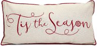 Beige and Red Tis the Season Throw Pillow