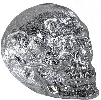 Mercury Glass Skull