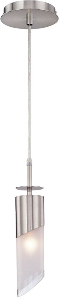 Polished Steel 1 Light Pendant Light - Calipso