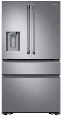 RF23M8090SR Samsung Counter Depth French Door Smart Refrigerator with FlexZone Drawer - 22.6 cu. ft., 36 Inch Stainless Steel