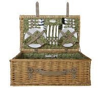 26152 Beige Picnic Basket for 4 - Willow