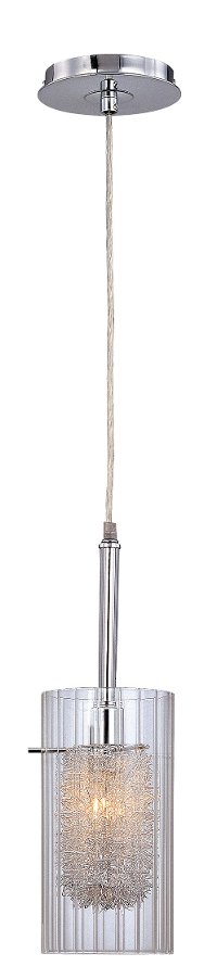 1 Light Pendant Lamp with Clear Glass - Caldwell