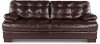 Contemporary Walnut Brown Leather Sofa - Amarillo