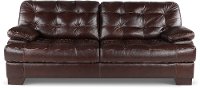 Contemporary Walnut Brown Leather Sofa - Amarillo