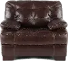 Amarillo Walnut Brown Leather Chair