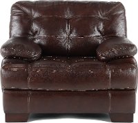 Contemporary Walnut Brown Leather Chair - Amarillo