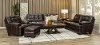 Contemporary Walnut Brown Leather Ottoman - Amarillo-2