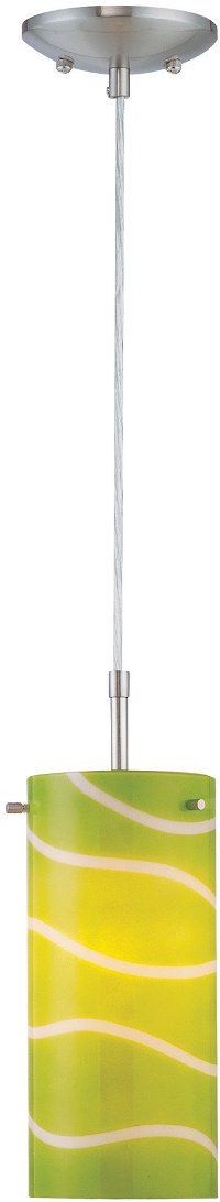 Pendant Lamp with Green Glass Shade - Pacifica