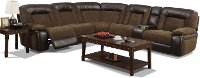 Brown 6 Piece Power Reclining Sectional Sofa - Helen