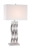 Modern Table Lamp with Off-White Shade - Hamo