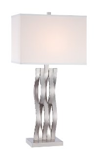 Modern Table Lamp with Off-White Shade - Hamo