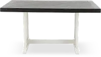 Bourbon County French County White Two-Tone Trestle Dining Table