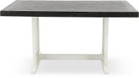 French County White Two-Tone Trestle Dining Table - Bourbon County