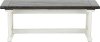 French Country White Two-Tone Side Dining Bench - Bourbon County