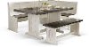 Two-Tone French Country 4 Piece Corner Dining Set - Bourbon County