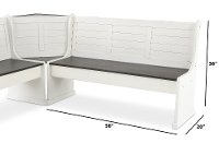 Two-Tone French Country 4 Piece Corner Dining Set - Bourbon County-3