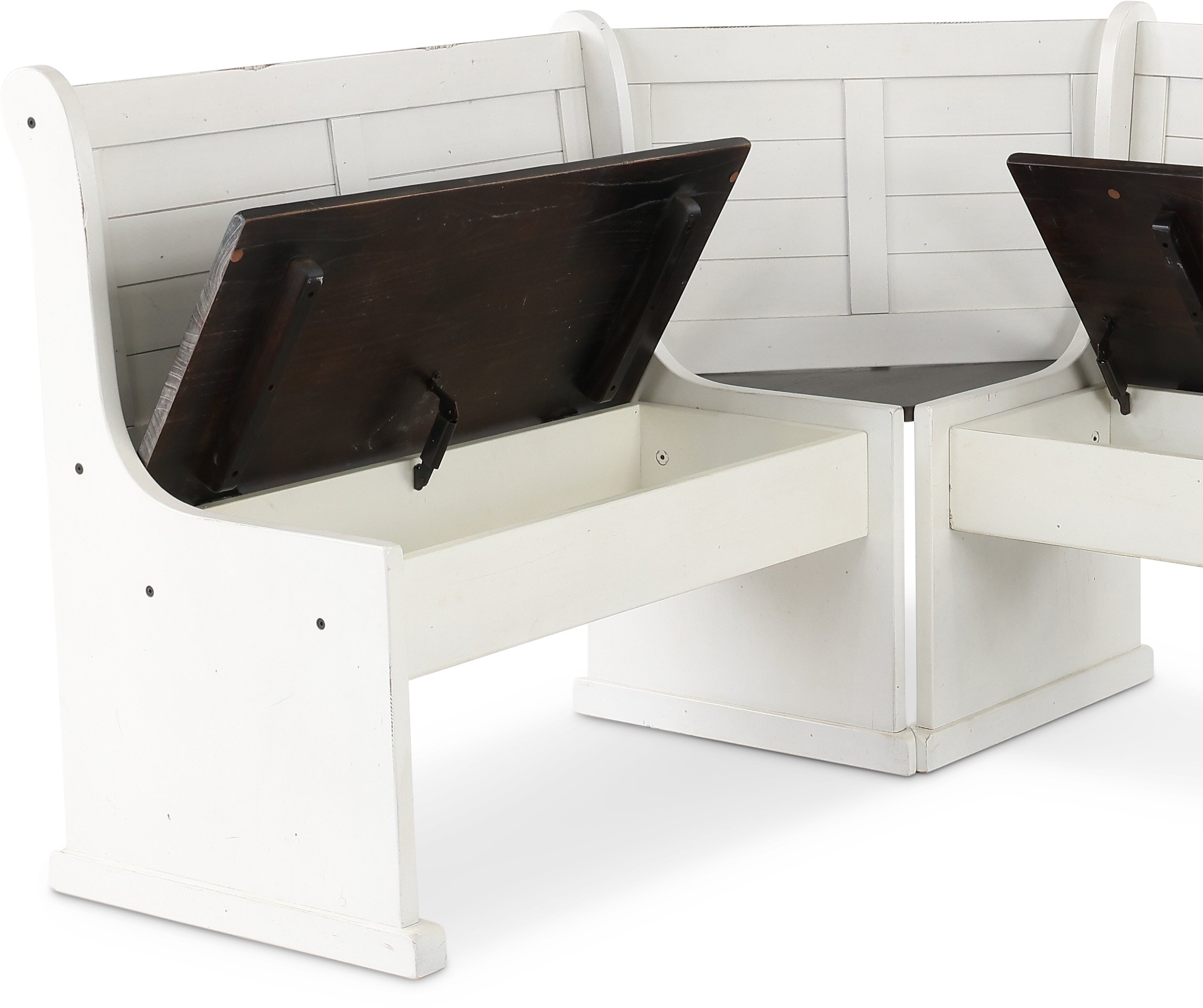 Two-Tone French Country 3 Piece Corner Dining Set - Bourbon County-2