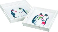 Multi Color 11 Inch Penguin Tray with Cut Out Handles