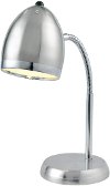 Silver and Chrome Gooseneck Desk Lamp - Zachery