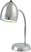 Silver and Chrome Gooseneck Desk Lamp - Zachery