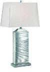 Chrome Ceramic Table Lamp - Adora