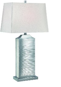 Chrome Ceramic Table Lamp - Adora