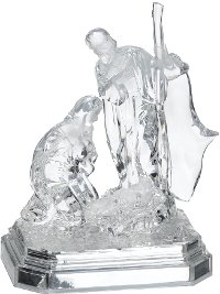 Clear Acrylic Nativity Family with Light
