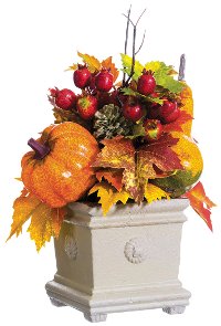 Pumpkin, Gourd and Maple Arrangement