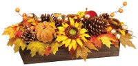 Pumpkin Sunflower and Maple Arrangement