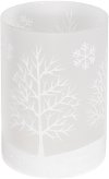 6 Inch White Glass Tree Votive Holder