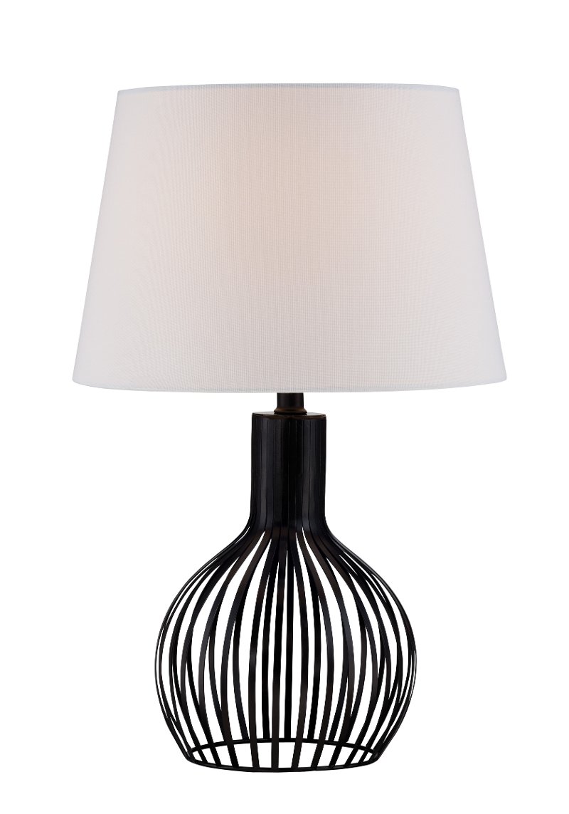 Metal Bottle Cage Table Lamp Earleen Ii