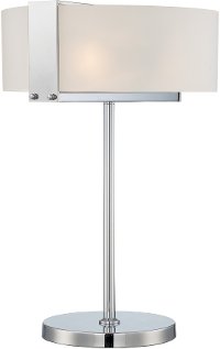 Table Lamp in Polished Steel - Rogina