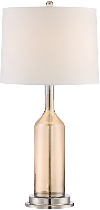 Light Amber Glass Table Lamp - Urbano