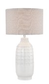Glossy Ivory Ceramic Table Lamp - Naomi