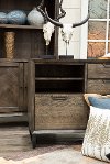 Fossil Brown Bookcase with Doors - Harper Point-5