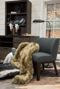 Fossil Brown Bookcase with Doors - Harper Point-6