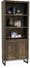Harper Point Brown Bookcase with Doors