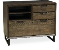 Fossil Brown 3 Drawer Combination File Cabinet - Harper Point
