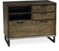 Harper Point Brown 3 Drawer Combination File Cabinet