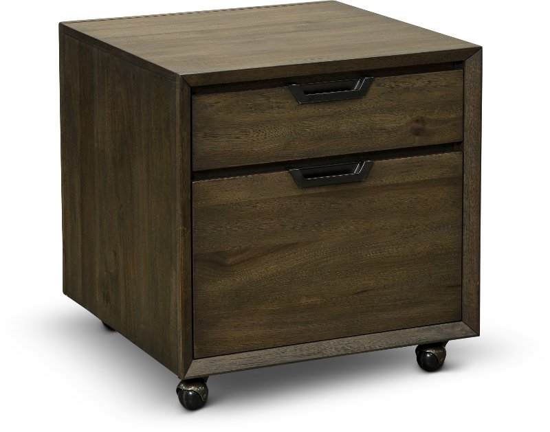 Fossil Brown 2 Drawer Rolling File Cabinet Harper Point Rc
