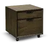 Harper Point Brown 2 Drawer Rolling File Cabinet