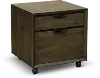 Harper Point Brown 2 Drawer Rolling File Cabinet