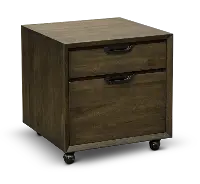 Harper Point Brown 2 Drawer Rolling File Cabinet