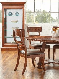 Dark Brown Round Dining Table - Aspen